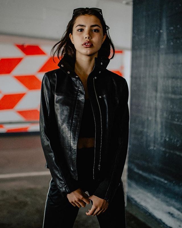 Jamila rocking the Freaky Nation leatherjackets 🔥